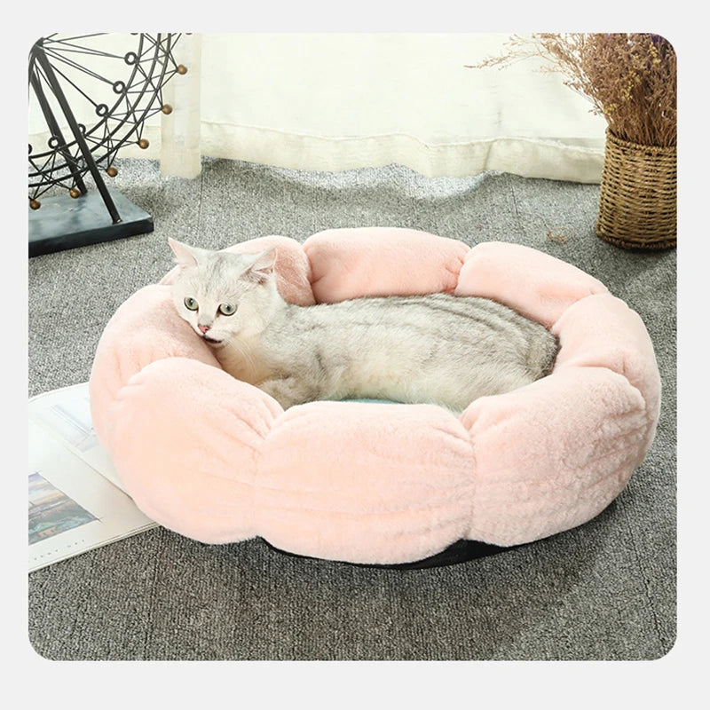 Dog Round Soft Flower Shaped Bed - Pet Wonderland Cloud