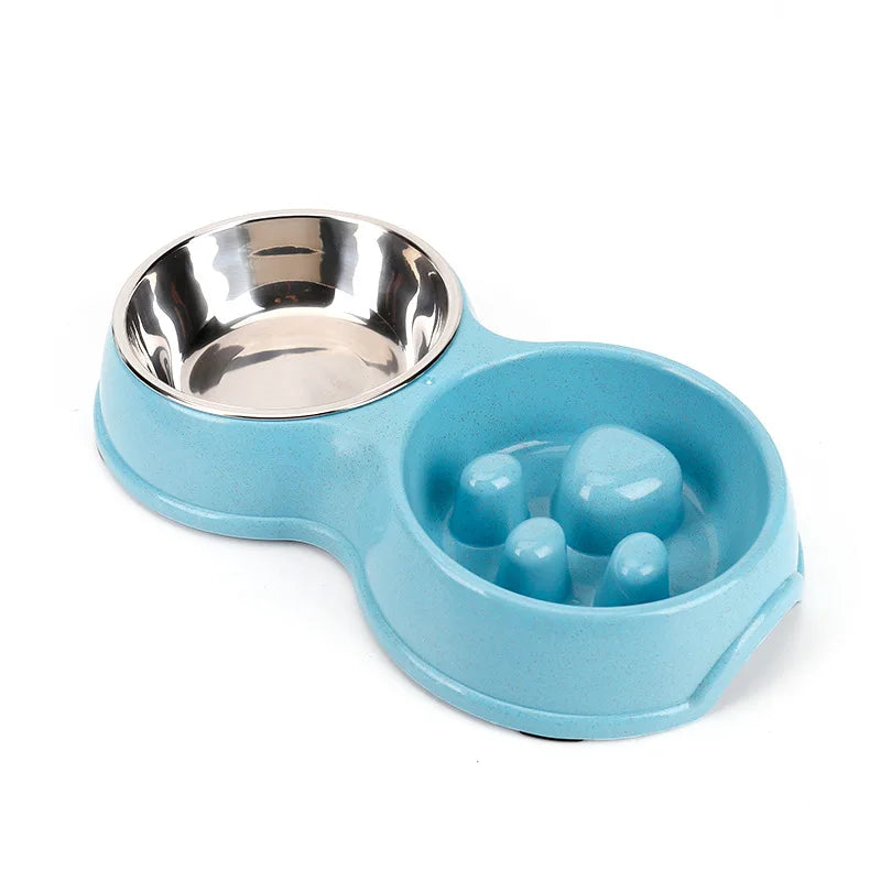 Dog Slow food Double Bowls - Pet Wonderland Cloud