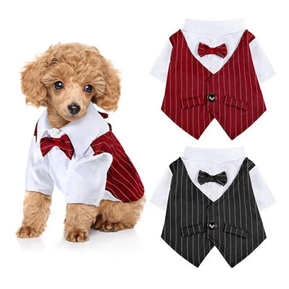 Dog Bow Tie Wedding Shirt - Pet Wonderland Cloud