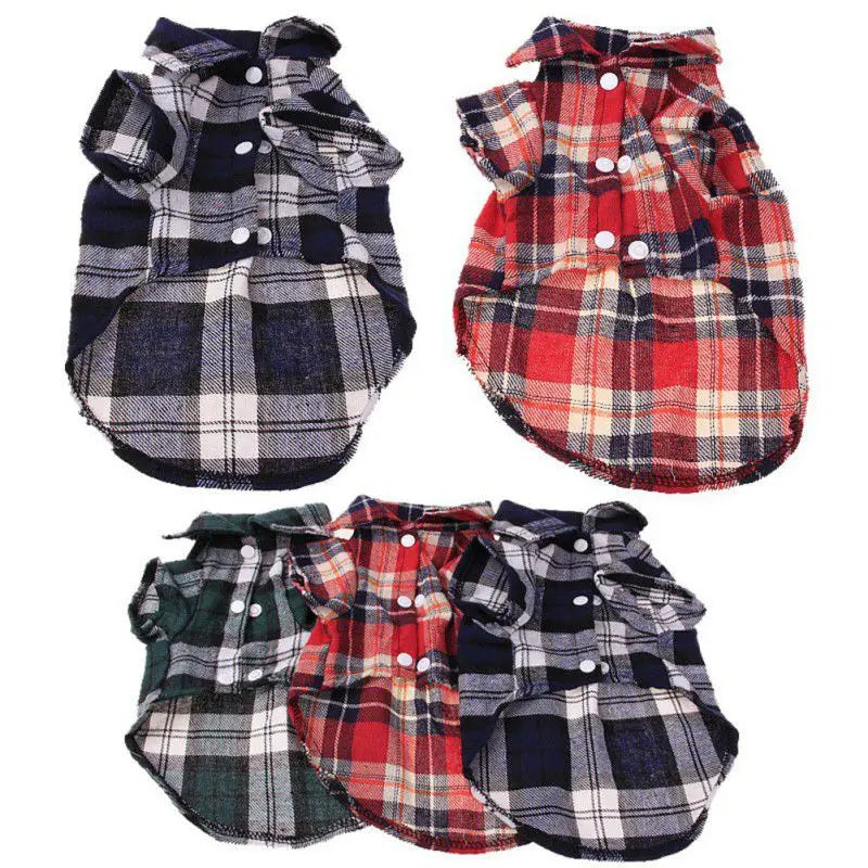 Plaid Dog Vest 