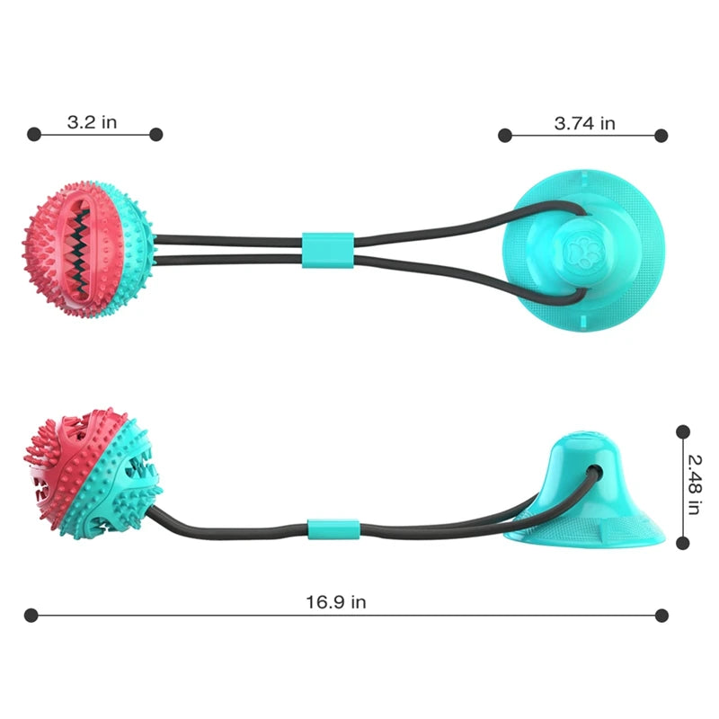 Dog Suction Cup Push Tug Ball Toy