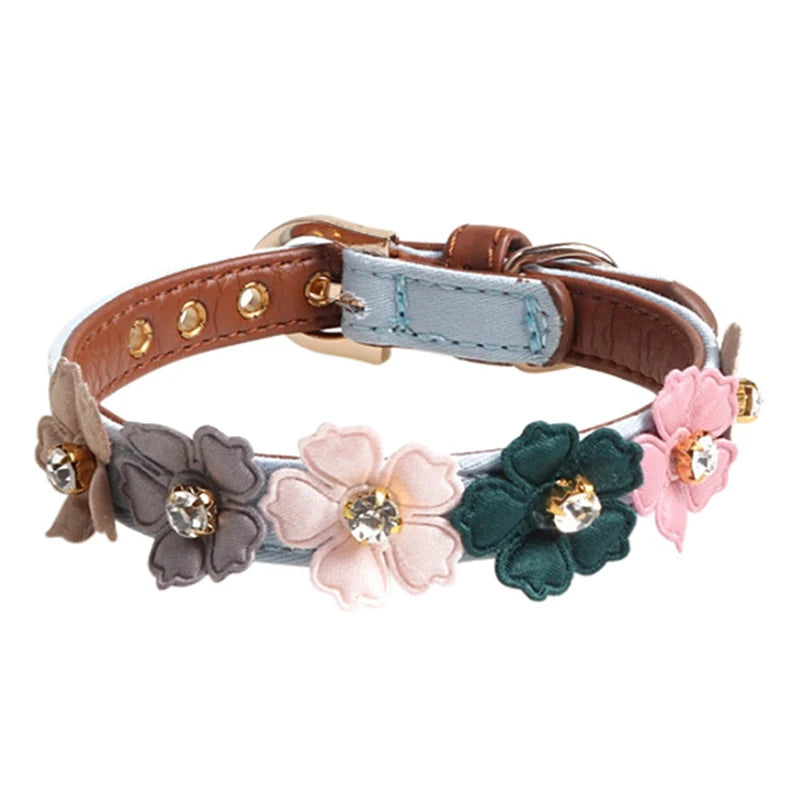 Dog Cute Shiny Flower Collar - Pet Wonderland Cloud