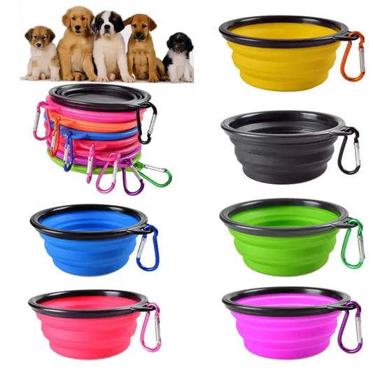 Foldable Dog Travel Feeding Bowl - Pet Wonderland Cloud