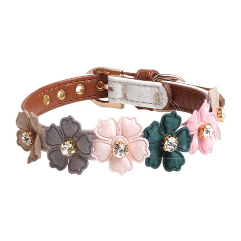 Dog Cute Shiny Flower Collar - Pet Wonderland Cloud