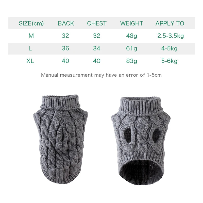 Dog Warm Washable Sweater - Pet Wonderland Cloud