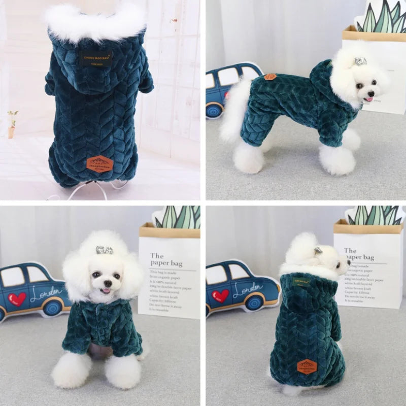 Dog Thicken Warm Fleece Jacket - Pet Wonderland Cloud