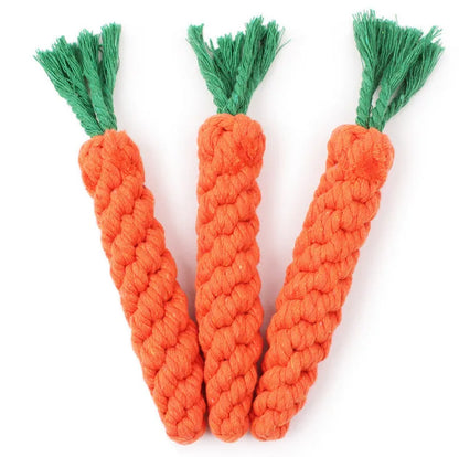 Dog Durable Cotton Carrot Chew Toy