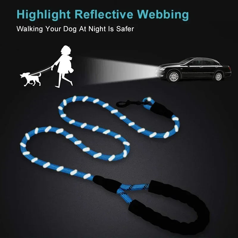 Dog Reflective Strong Nylon Leash - Pet Wonderland Cloud