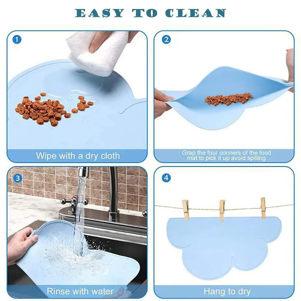 Waterproof Dog Silicone food mat - Pet Wonderland Cloud