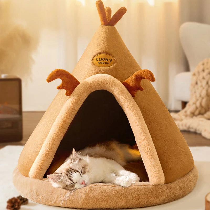 New Pet Warm House Tent Bed - Pet Wonderland Cloud