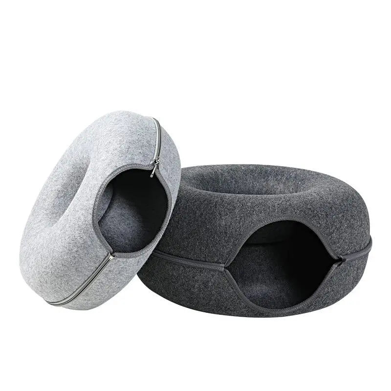 Donut Cat Interactive Tunnel Bed - Pet Wonderland Cloud