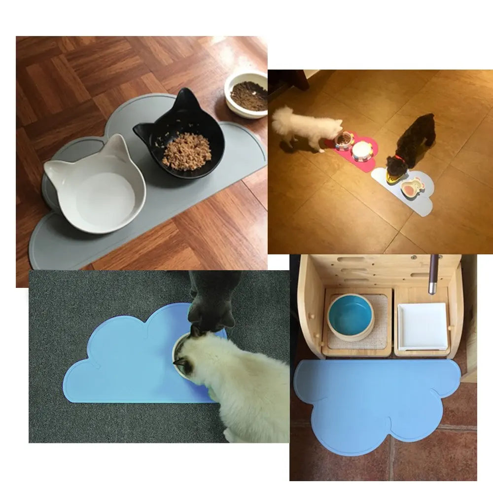 Waterproof Dog Silicone food mat - Pet Wonderland Cloud