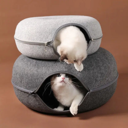 Donut Cat Interactive Tunnel Bed - Pet Wonderland Cloud