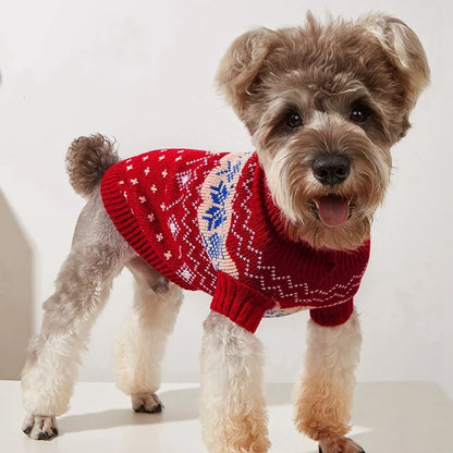 Knitted Christmas Dog Sweaters 