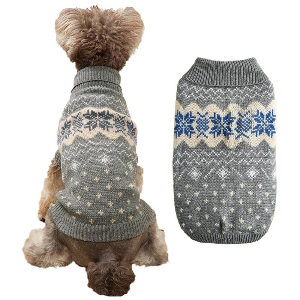 Knitted Christmas Dog Sweaters 