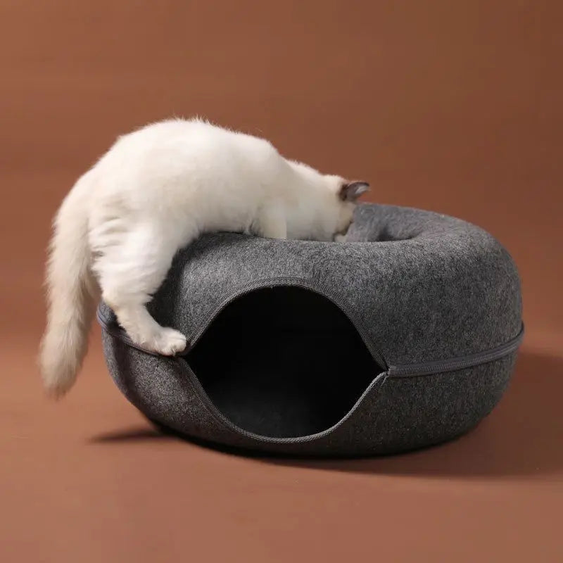 Donut Cat Interactive Tunnel Bed - Pet Wonderland Cloud