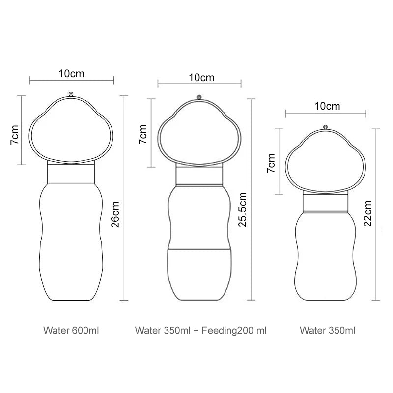 Multifunction Dog Water Feed Bottle - Pet Wonderland Cloud