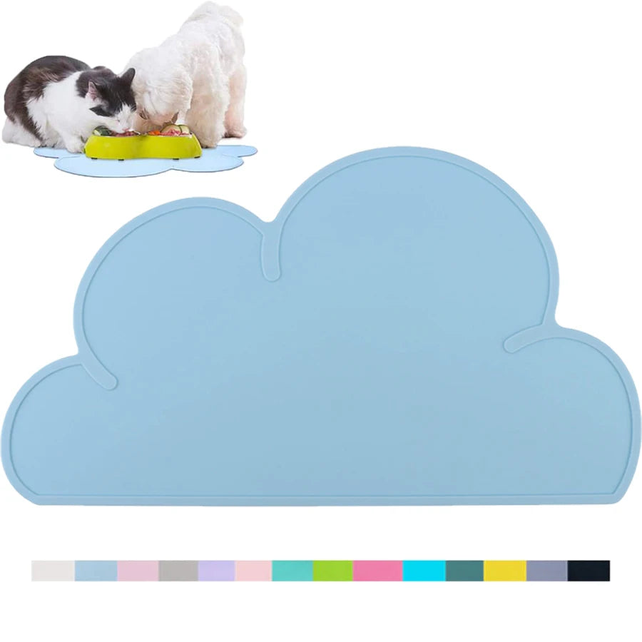 Waterproof Dog Silicone food mat - Pet Wonderland Cloud