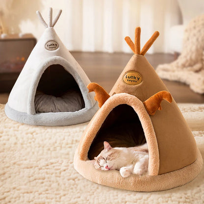 New Pet Warm House Tent Bed - Pet Wonderland Cloud