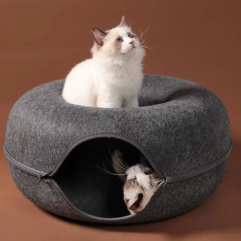 Donut Cat Interactive Tunnel Bed - Pet Wonderland Cloud