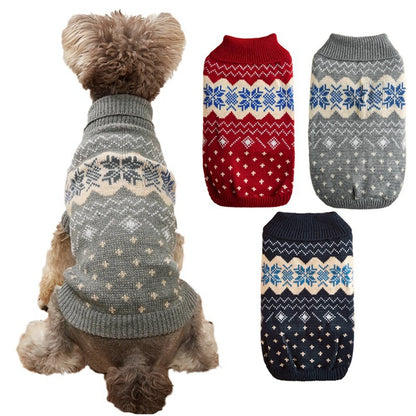 Knitted Christmas Dog Sweaters 