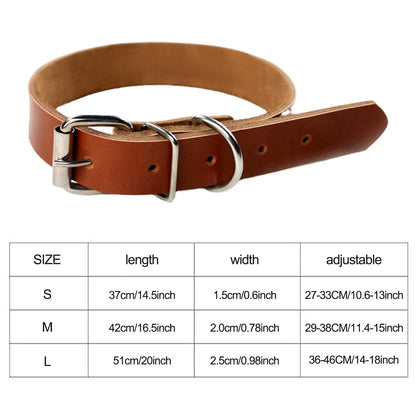 Dog Metal Buckle Leather Collar - Pet Wonderland Cloud