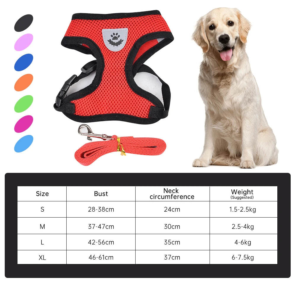 Dog 9 Colors Breathable Harness - Pet Wonderland Cloud