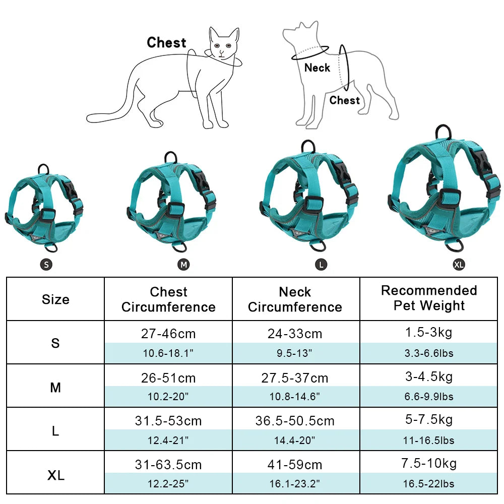 Pet Reflective Harness Leash Set - Pet Wonderland Cloud