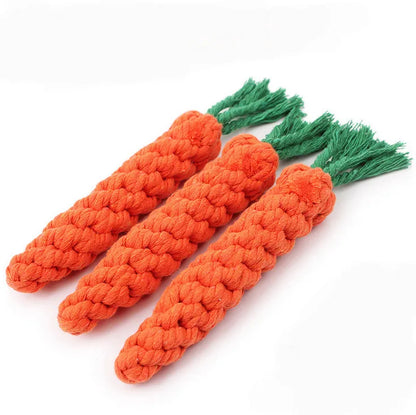 Dog Durable Cotton Carrot Chew Toy