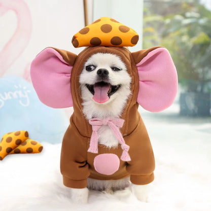 Winter Dog Cute Big Ear Mouse Coat - Pet Wonderland Cloud