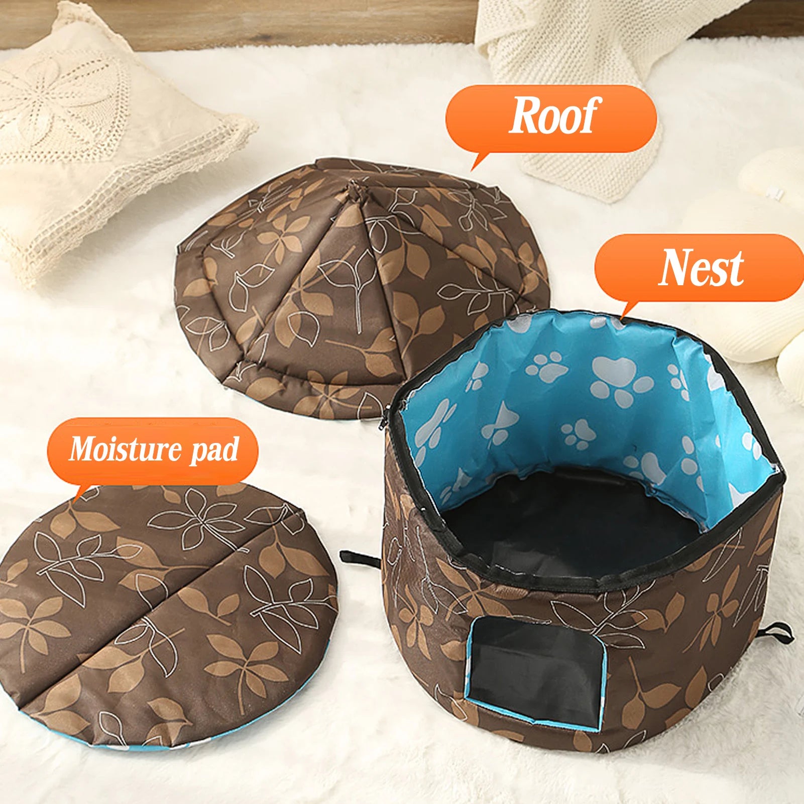 Outdoor Dog House Foldable Bed - Pet Wonderland Cloud