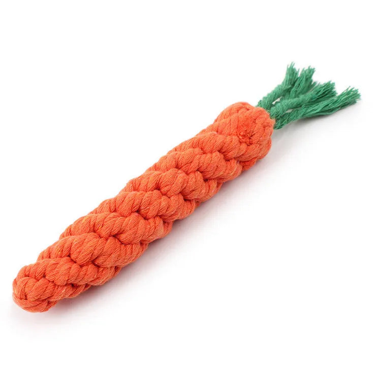 Dog Durable Cotton Carrot Chew Toy