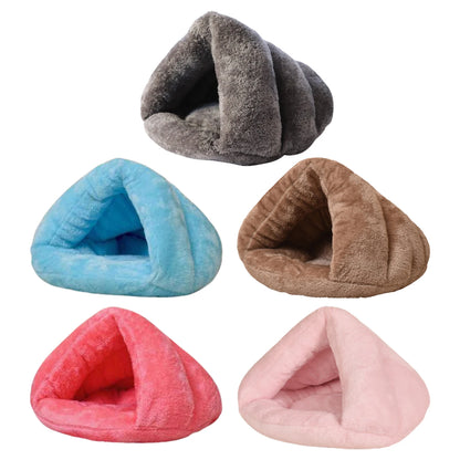 Pet Triangle Fleece Cave Bed - Pet Wonderland Cloud