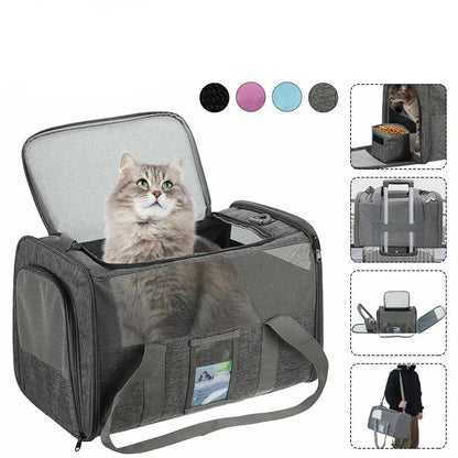 Folding Fabric Pet Carrier Backpack - Pet Wonderland Cloud