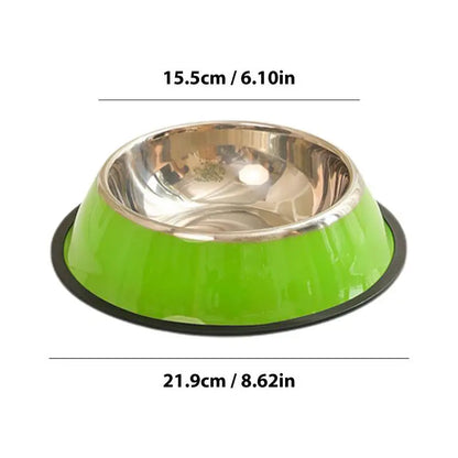 Stainless Steel Dog Food Anti-Skid Bowl - Pet Wonderland Cloud